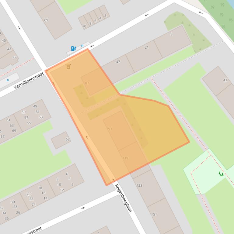 Kaart van postcodegebied 2284GD.