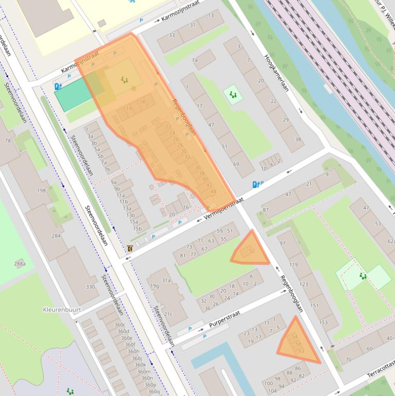 Kaart van postcodegebied 2284GG.