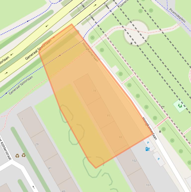 Kaart van postcodegebied 2284GM.