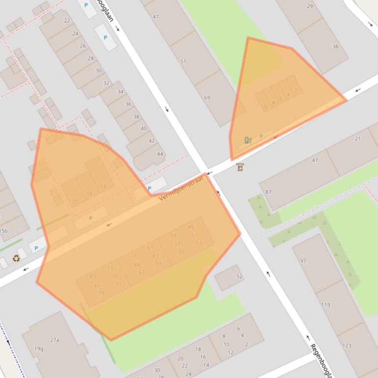 Kaart van postcodegebied 2284GV.