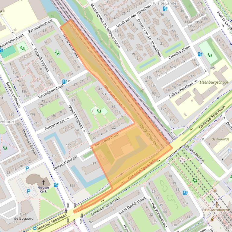 Kaart van postcodegebied 2284HA.