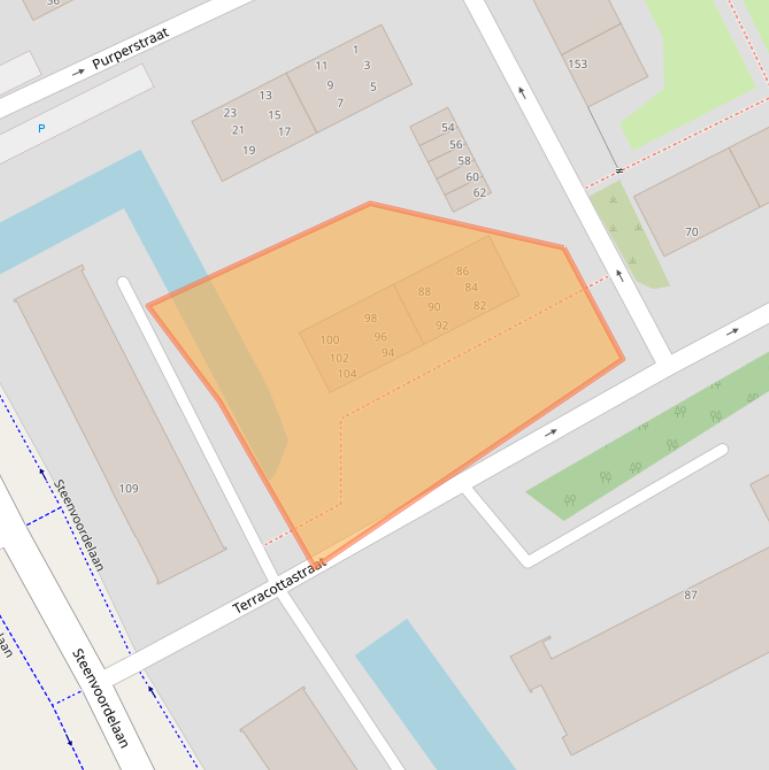 Kaart van postcodegebied 2284HE.