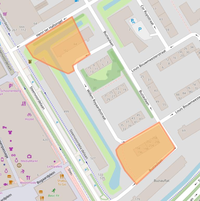 Kaart van postcodegebied 2284JM.