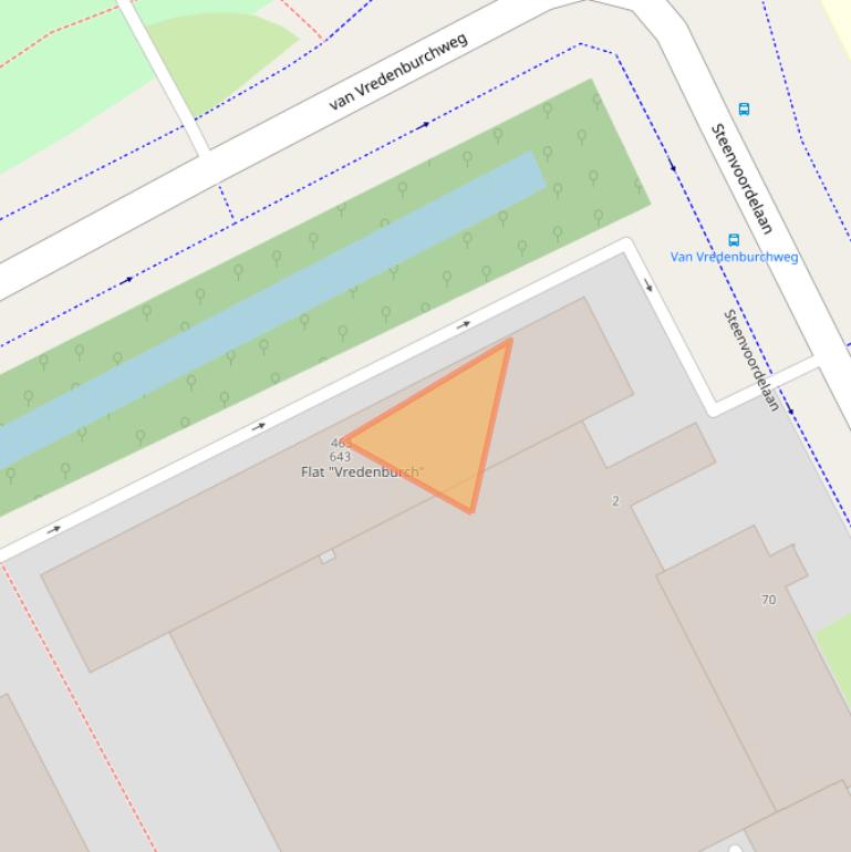 Kaart van postcodegebied 2284TC.