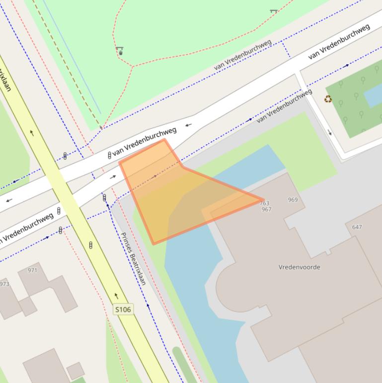 Kaart van postcodegebied 2284TL.