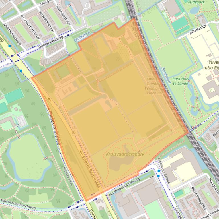 Kaart van postcodegebied 2284TT.