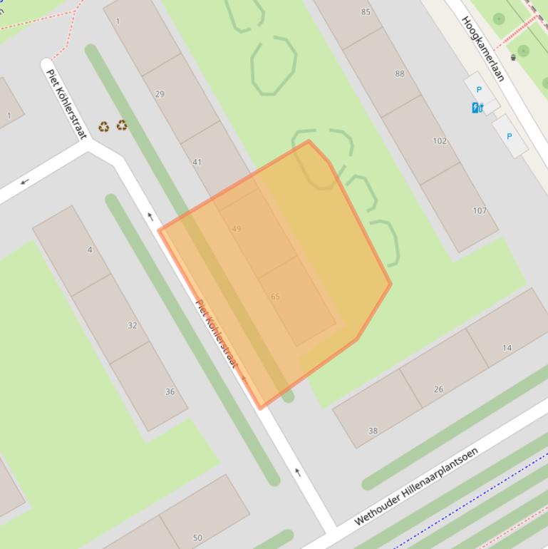 Kaart van postcodegebied 2284VM.