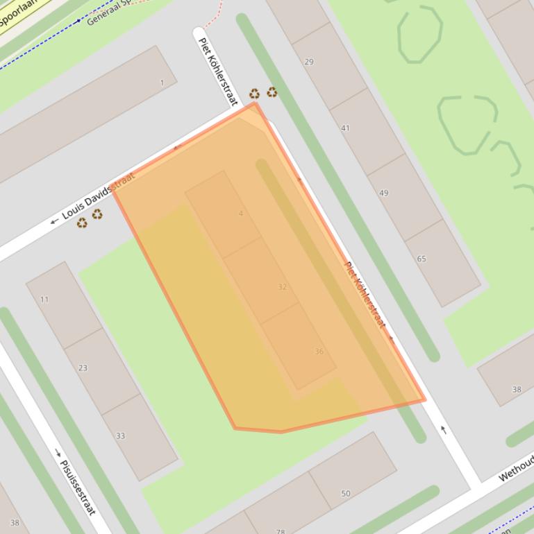 Kaart van postcodegebied 2284VN.