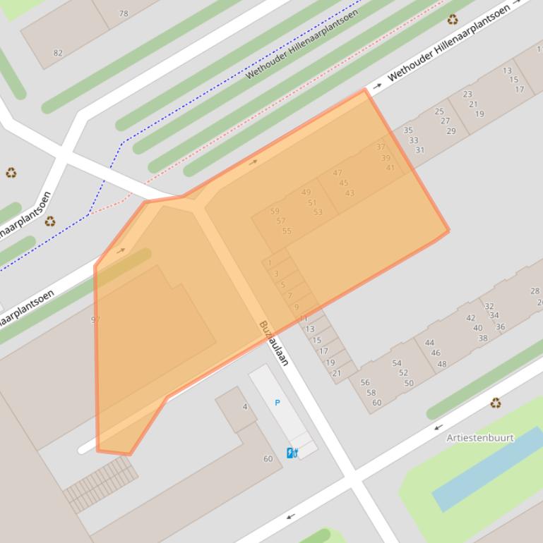 Kaart van postcodegebied 2284VR.