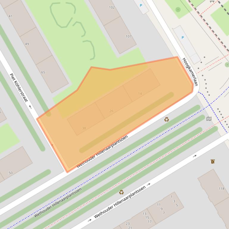 Kaart van postcodegebied 2284VT.