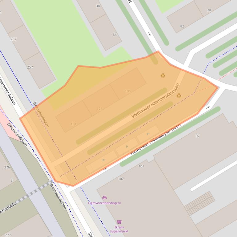 Kaart van postcodegebied 2284VW.
