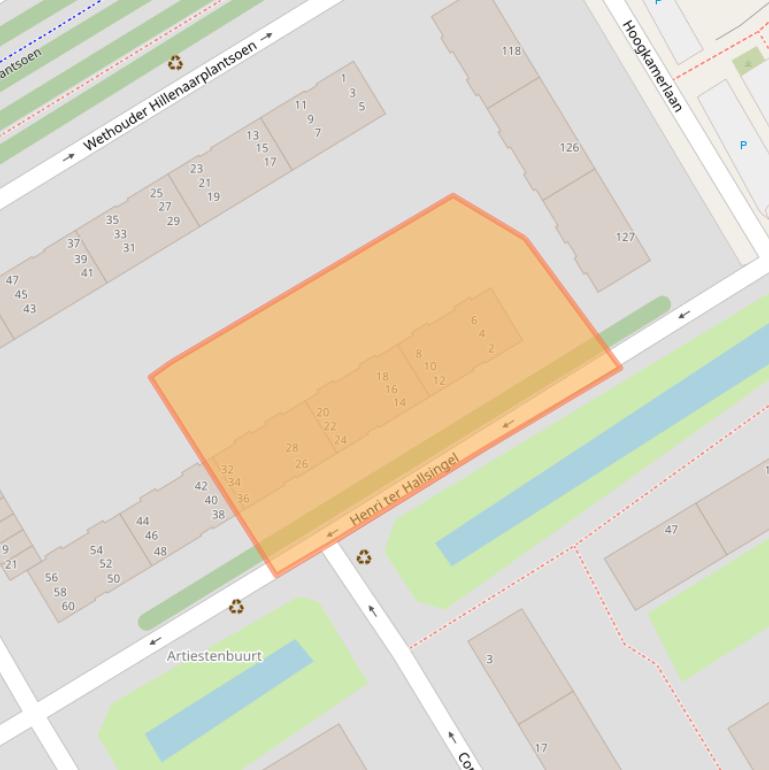 Kaart van postcodegebied 2284XB.