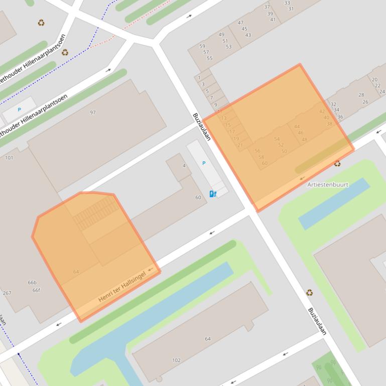 Kaart van postcodegebied 2284XC.