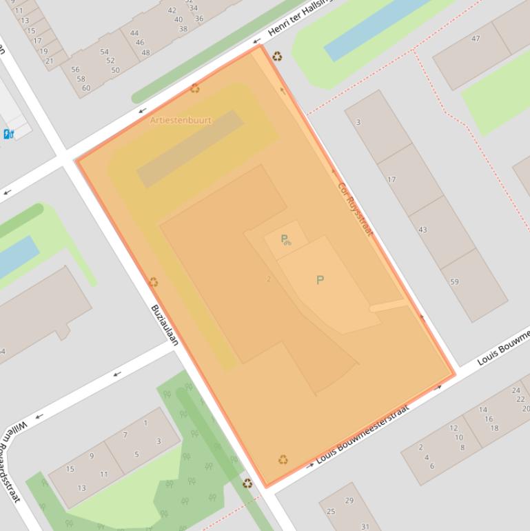 Kaart van postcodegebied 2284XL.