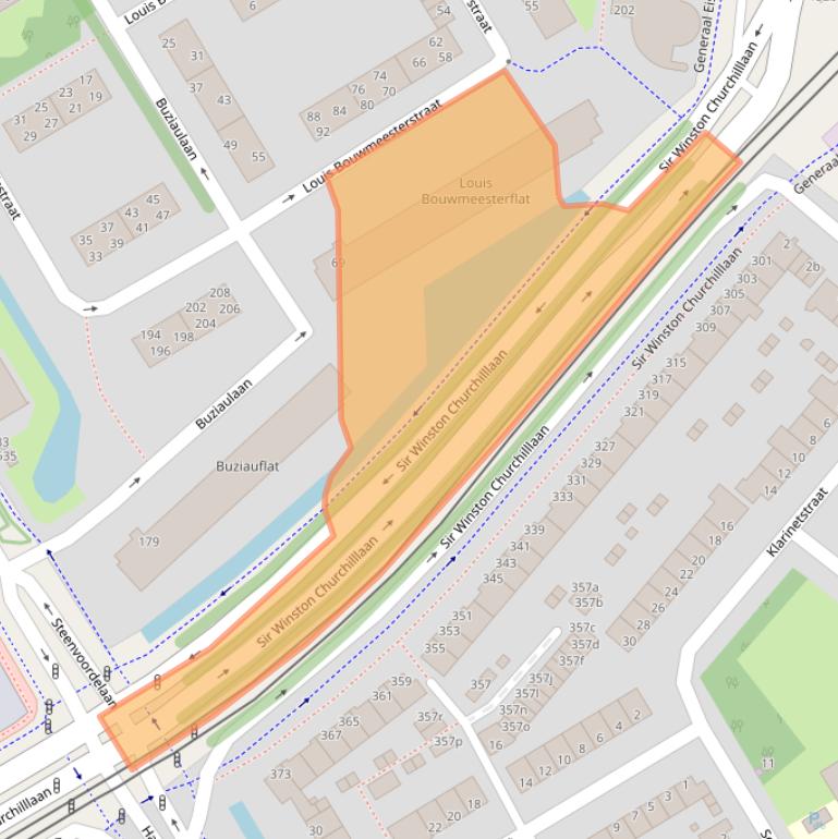 Kaart van postcodegebied 2284XP.