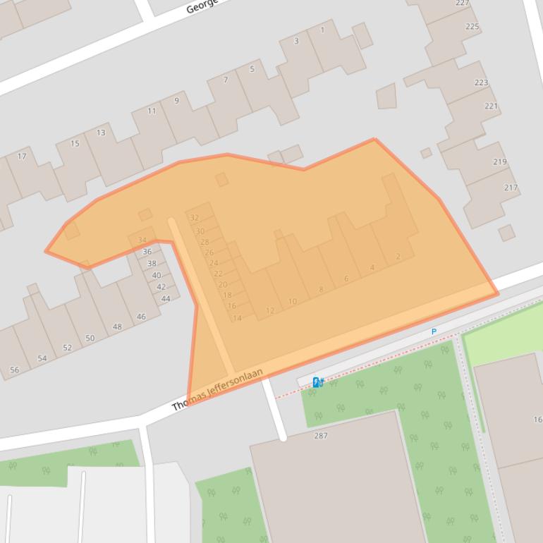 Kaart van postcodegebied 2285BA.