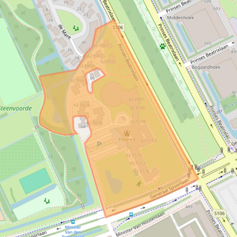 Kaart van postcodegebied 2285CH.