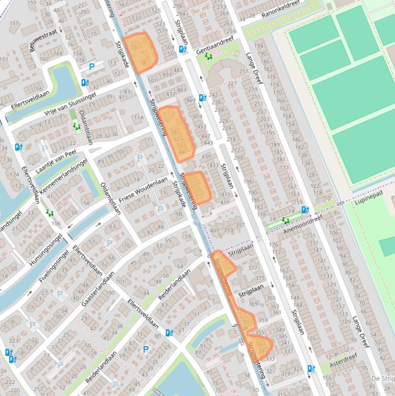Kaart van postcodegebied 2285DB.