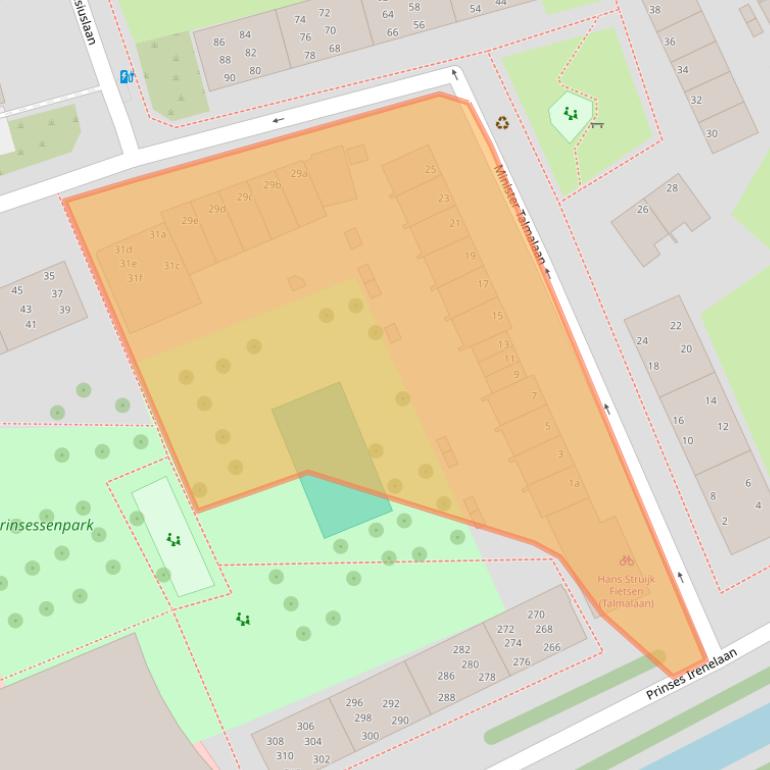 Kaart van postcodegebied 2285EB.