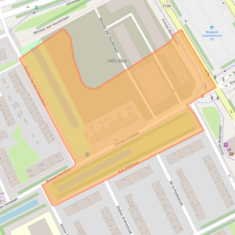 Kaart van postcodegebied 2285GB.