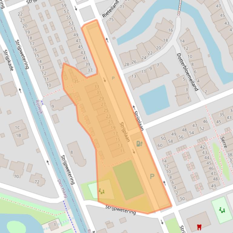 Kaart van postcodegebied 2285GG.