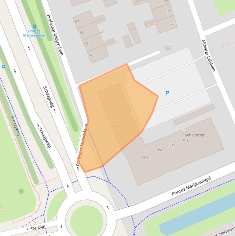 Kaart van postcodegebied 2285GX.