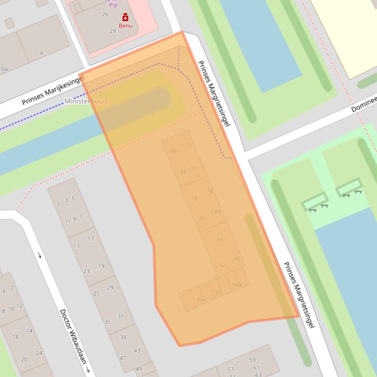 Kaart van postcodegebied 2285HS.