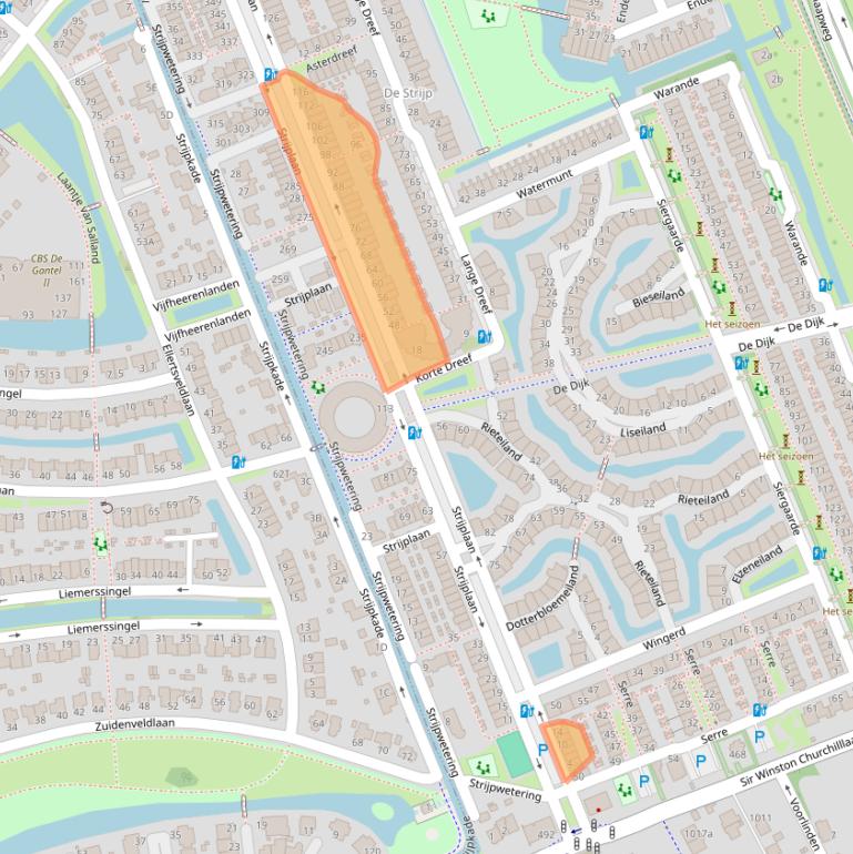 Kaart van postcodegebied 2285HV.