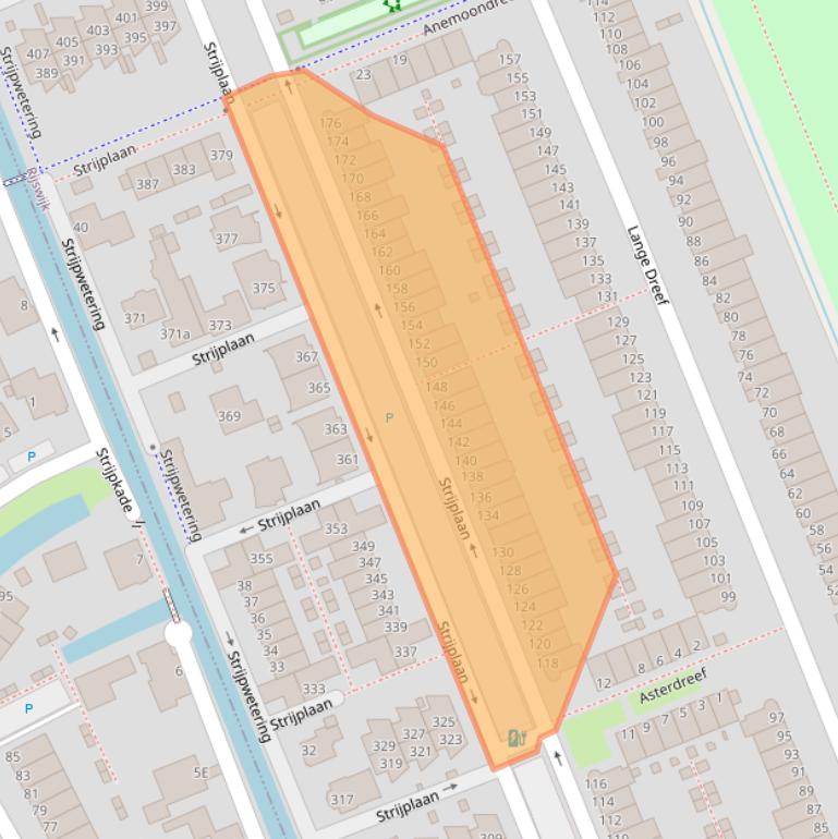 Kaart van postcodegebied 2285HW.