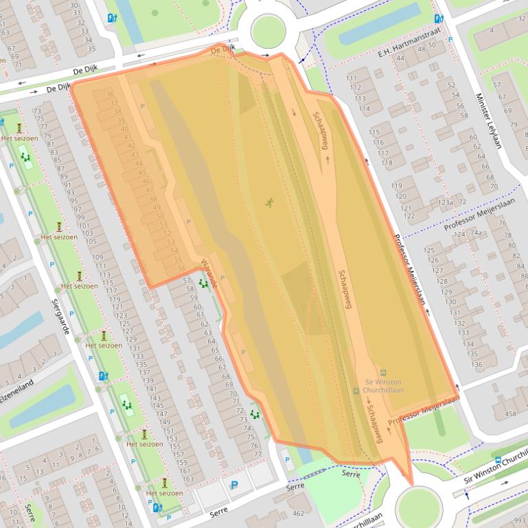 Kaart van postcodegebied 2285JB.