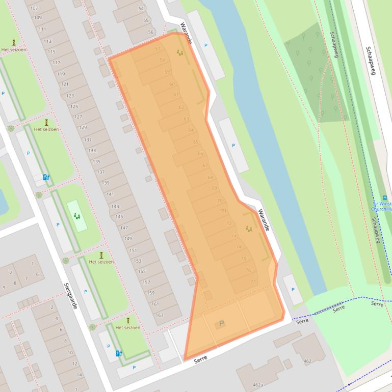 Kaart van postcodegebied 2285JC.