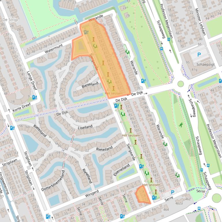 Kaart van postcodegebied 2285JD.
