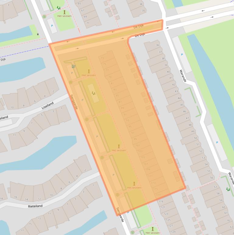 Kaart van postcodegebied 2285JE.