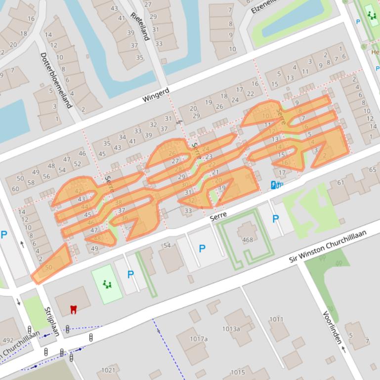 Kaart van postcodegebied 2285JH.