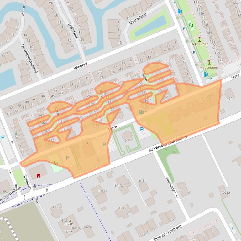 Kaart van postcodegebied 2285JJ.