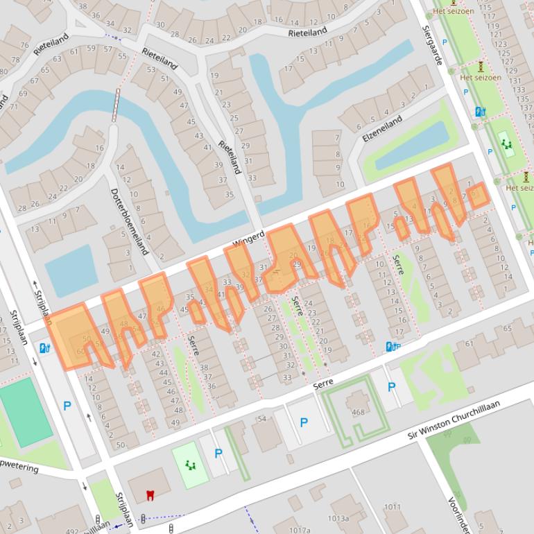 Kaart van postcodegebied 2285JK.