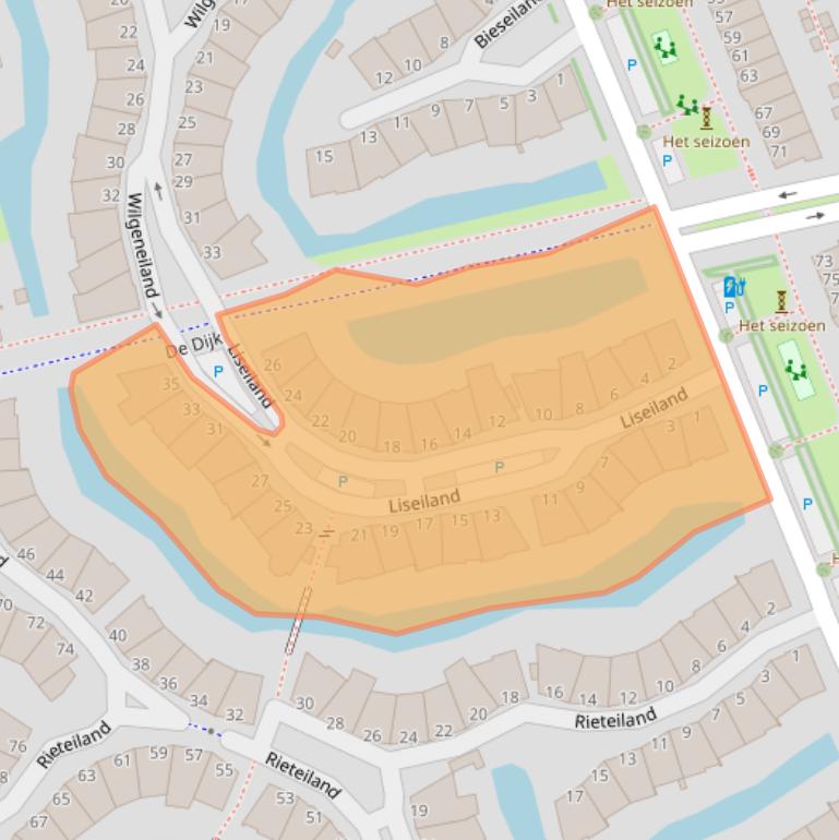 Kaart van postcodegebied 2285JT.