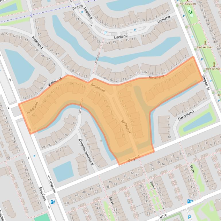 Kaart van postcodegebied 2285JW.