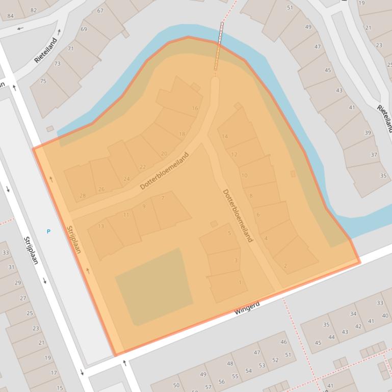 Kaart van postcodegebied 2285JX.