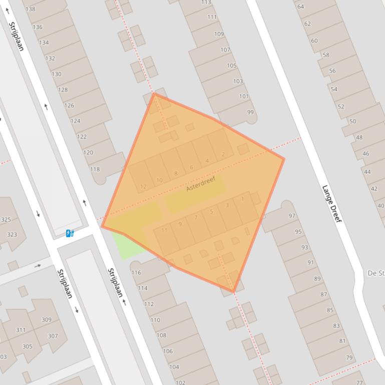 Kaart van postcodegebied 2285KE.