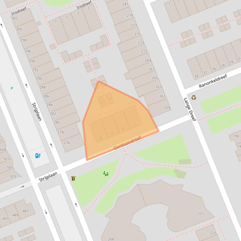 Kaart van postcodegebied 2285KH.