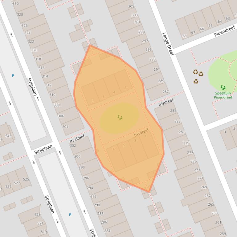 Kaart van postcodegebied 2285KJ.