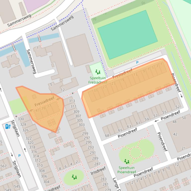 Kaart van postcodegebied 2285KK.