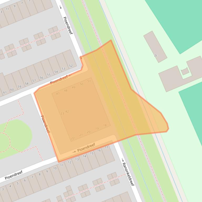 Kaart van postcodegebied 2285KN.