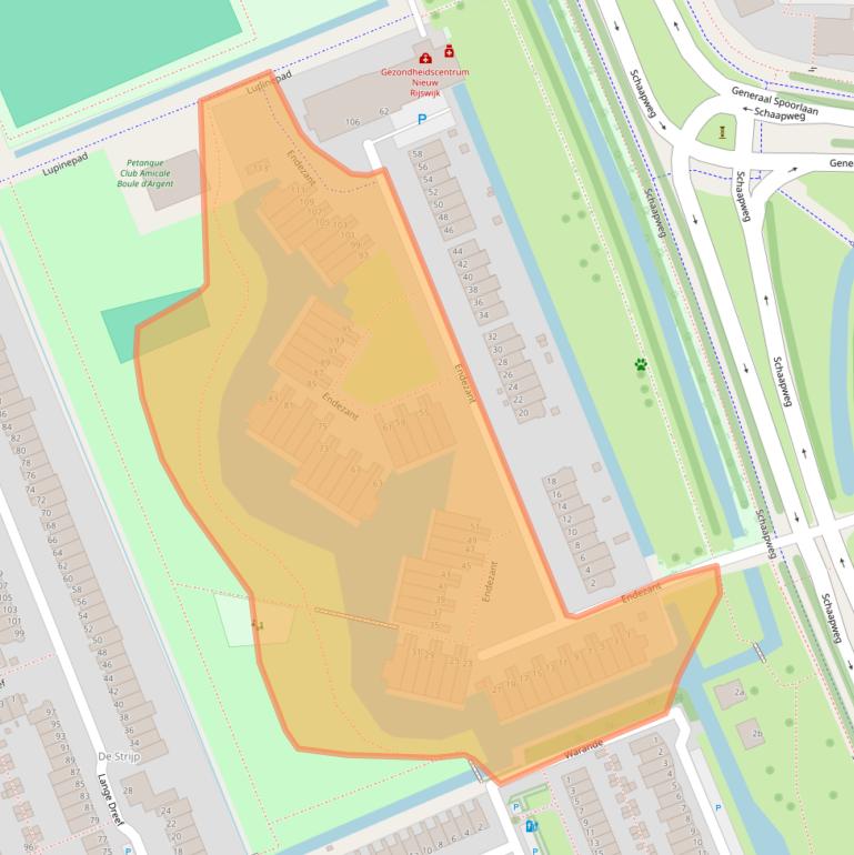 Kaart van postcodegebied 2285LH.