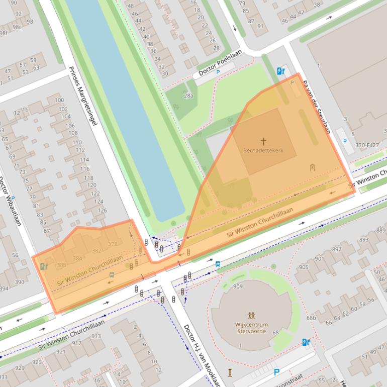 Kaart van postcodegebied 2285SK.