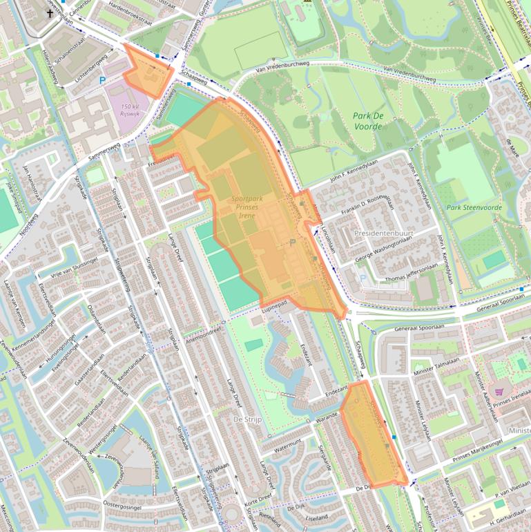 Kaart van postcodegebied 2285SP.