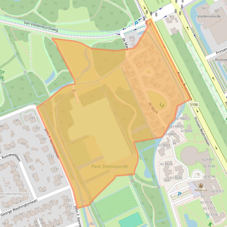 Kaart van postcodegebied 2285SR.