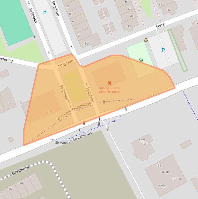 Kaart van postcodegebied 2285ST.