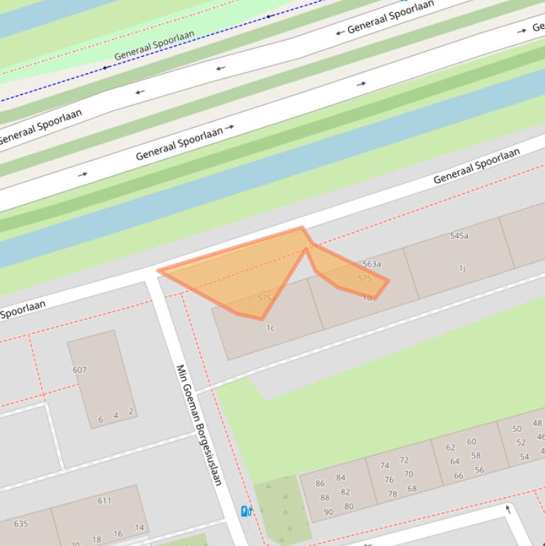 Kaart van postcodegebied 2285TD.